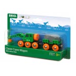 Train - Clever Crane Wagon 4pc - Brio Wooden Railway 33698